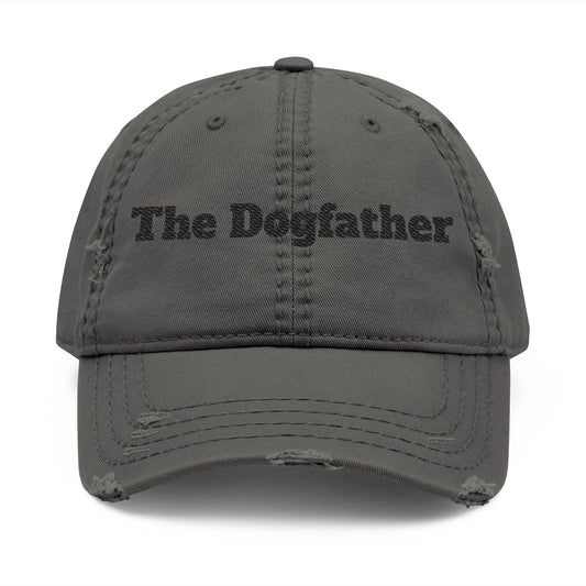 Distressed 'The Dogfather' Embroidered Cap