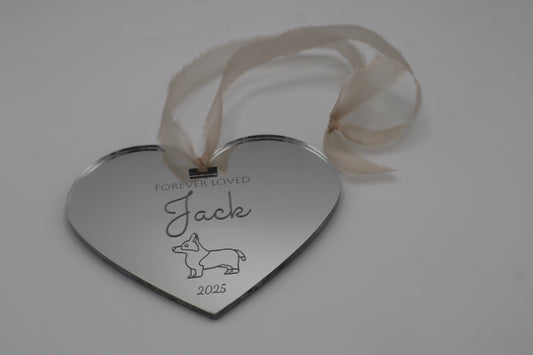 Forever in Our Hearts – Custom Mirrored Pet Ornament