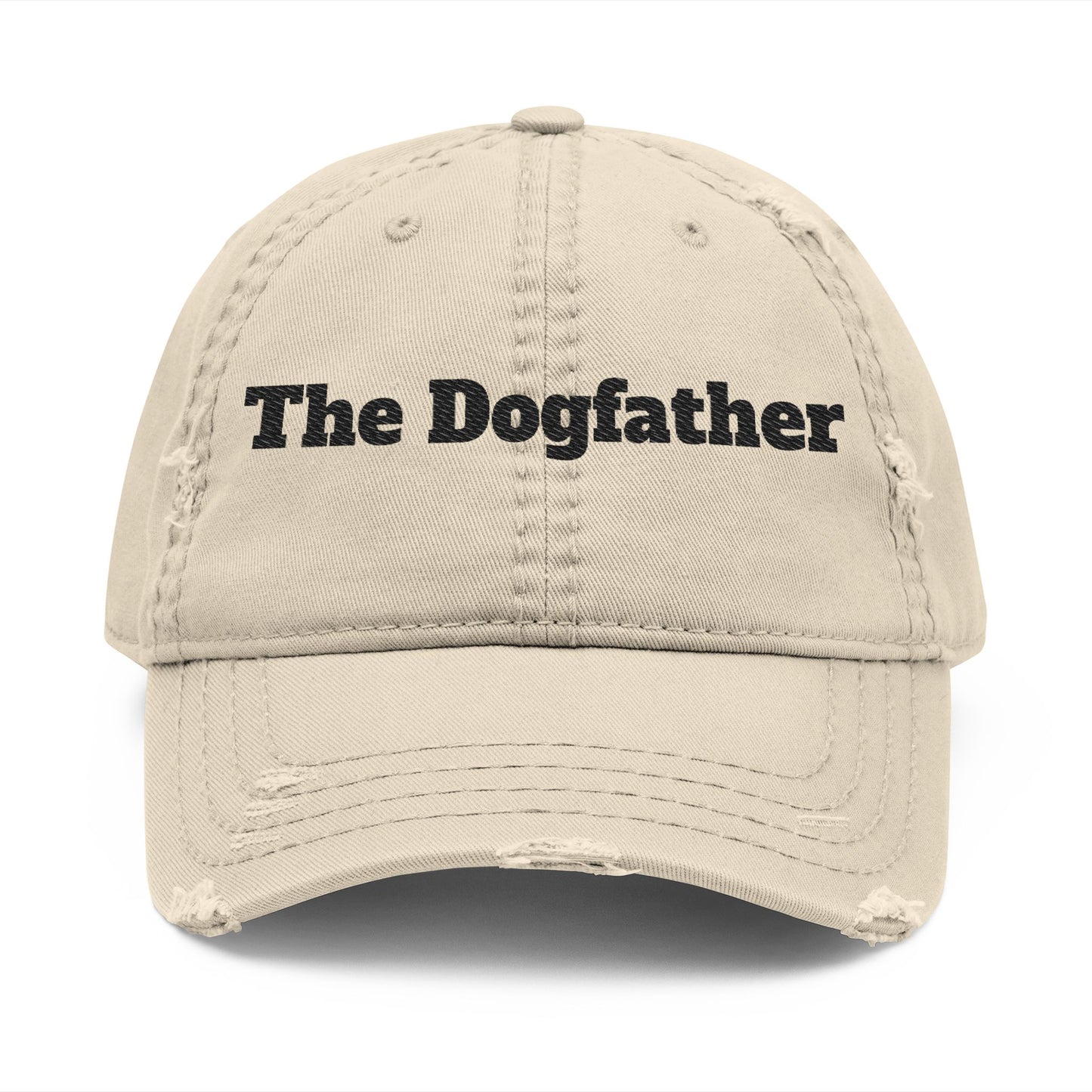 Distressed 'The Dogfather' Embroidered Cap