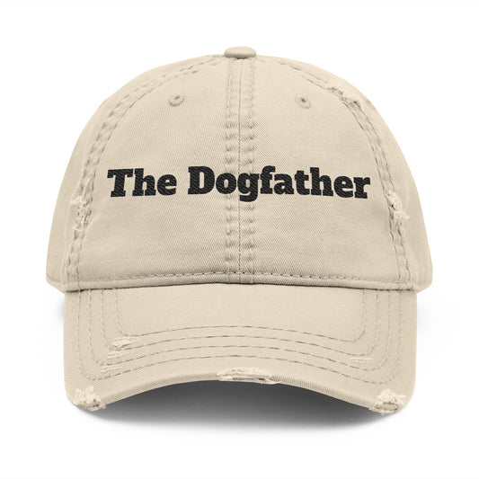 Distressed 'The Dogfather' Embroidered Cap