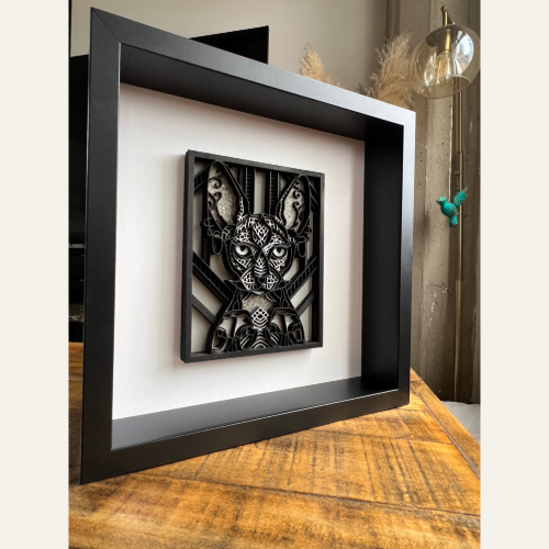 Mystic Sphynx – 3D Layered Shadow Box Wall Art