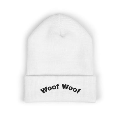 'Woof Woof' Embroidered Beanie Hat