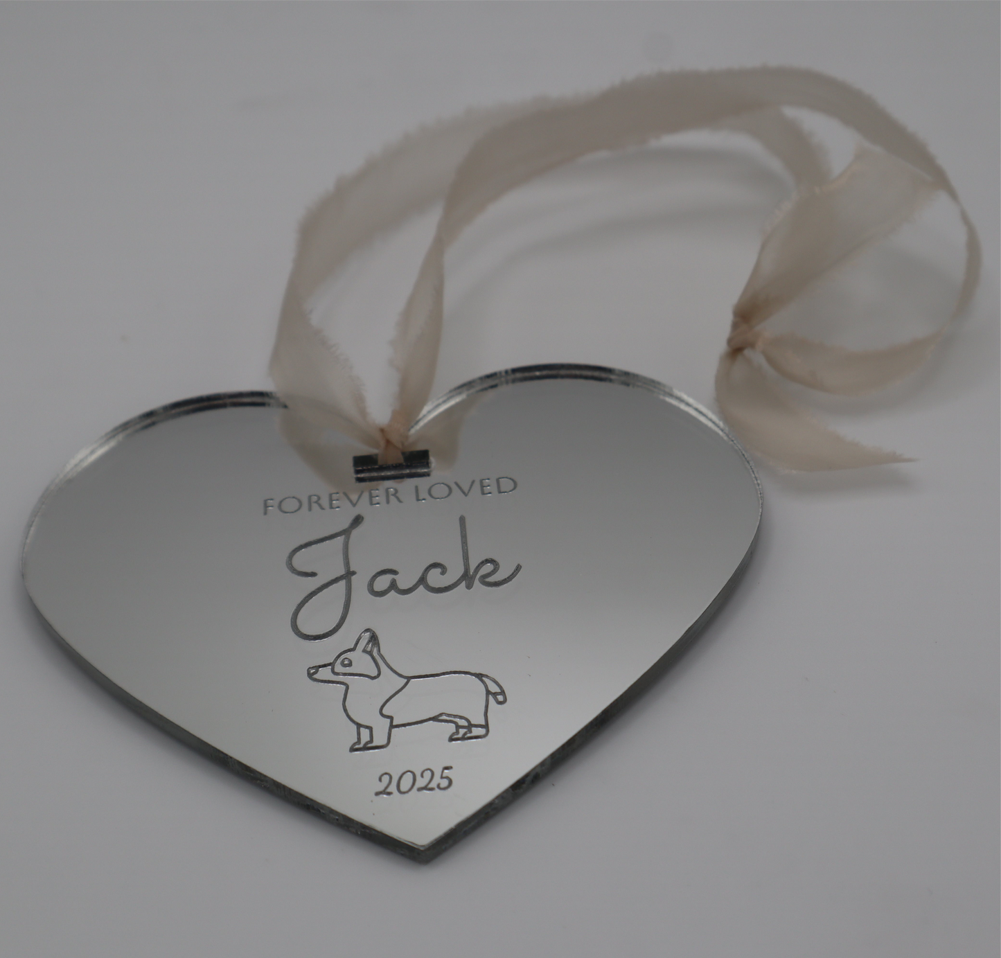 Forever in Our Hearts – Custom Mirrored Pet Ornament