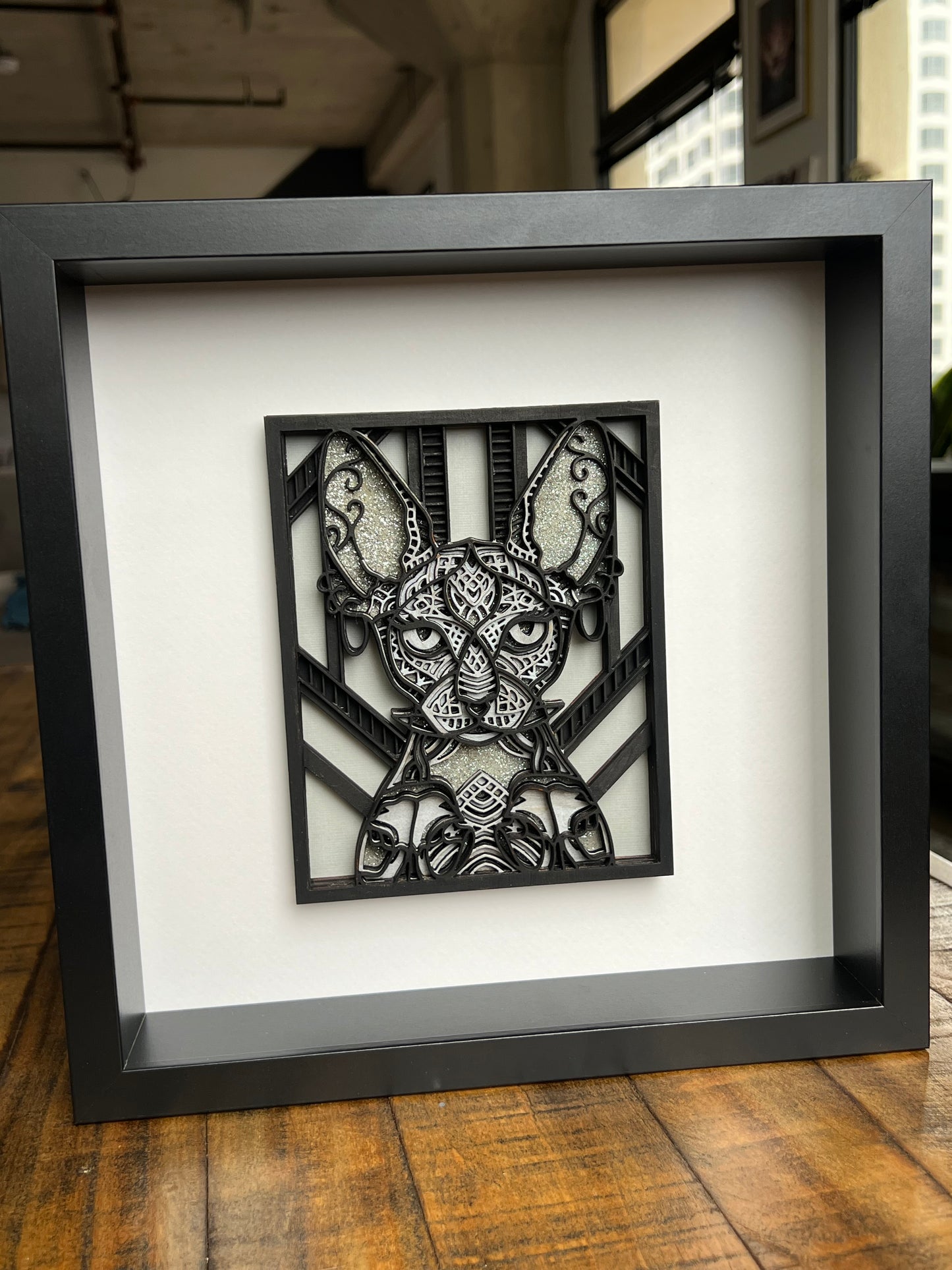 Mystic Sphynx – 3D Layered Shadow Box Wall Art