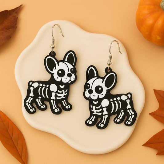 Dog Skeleton Earrings