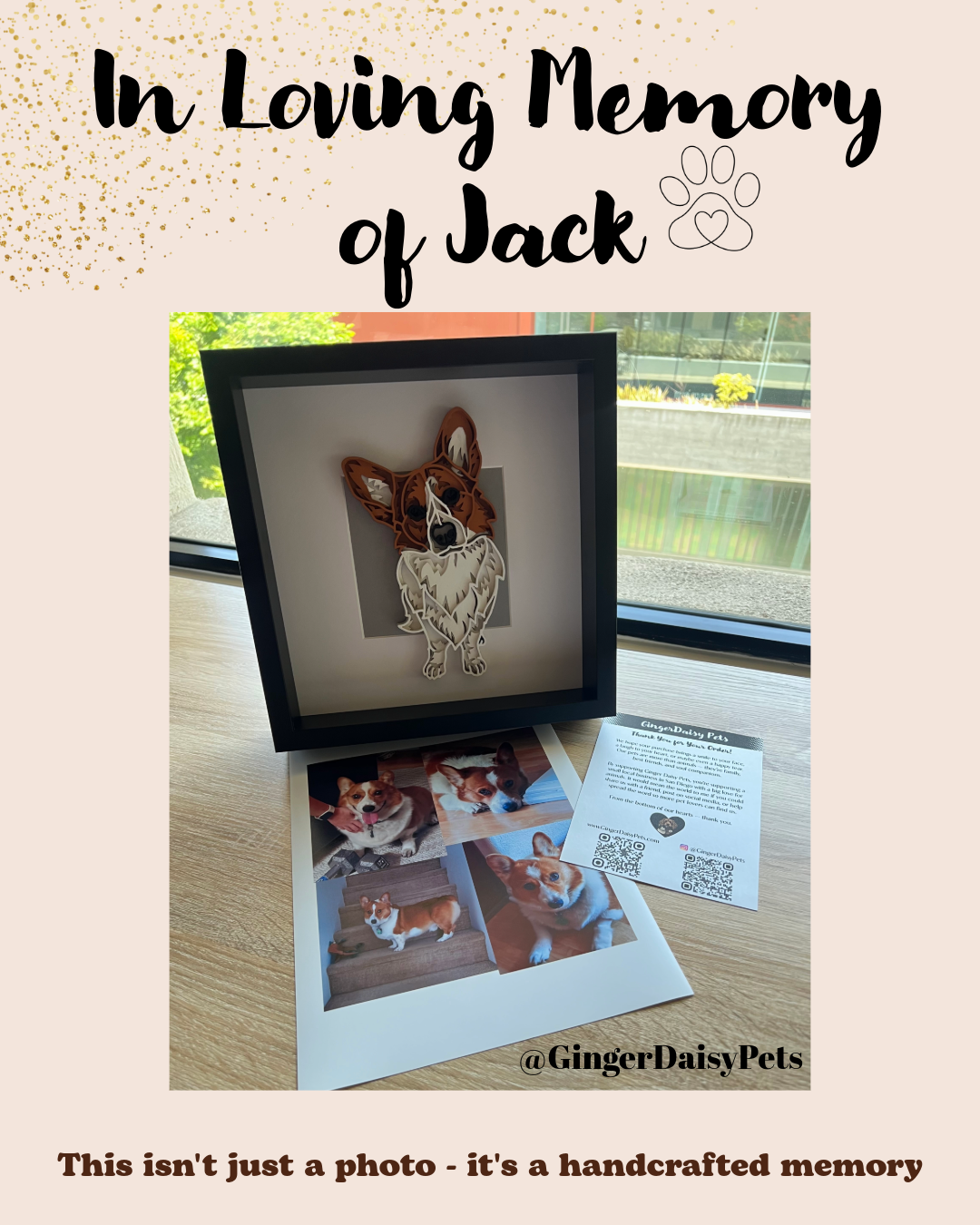 Corgi – Shadow Box Wall Art