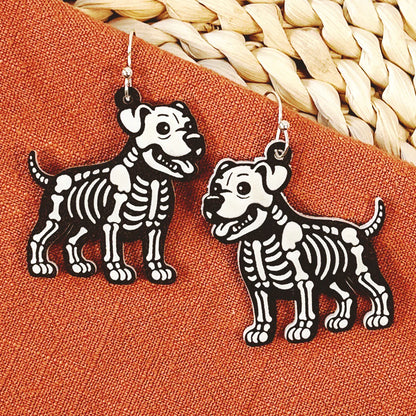 Dog Skeleton Earrings